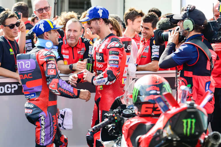 Markenkollegen im Kampf um den Titel 2024: Martin besiegte Bagnaia