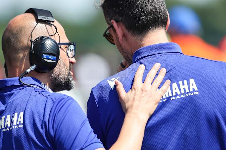 Yamaha-Technik-Boss Max Bartolini mit Sportchef Paolo Pavesio