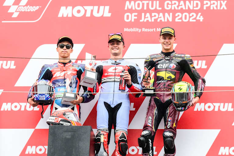 2024 im Gresini-Leder: Gonzalez siegte in Japan vor Ogura und Salac