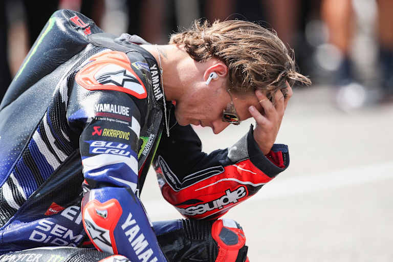 Seit 2023 regelmäßig niedergeschlagen: Yamaha-Ass Quartararo