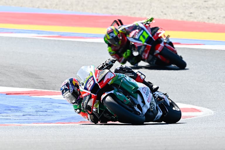 Johann Zarco (10.) vor Teamkollege und Rookie Diogo Moreira