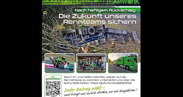 GoFundMe-Spendenaktion nach Unfall des Bolliger-Renntranspoters