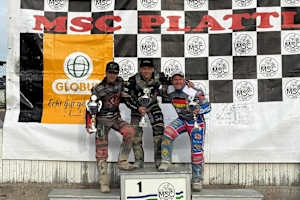Podium in Plattling (v.l.): Patrick Kruse, Jesse Mustonen und Stephan Katt