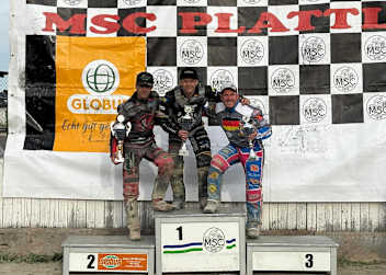 Podium in Plattling (v.l.): Patrick Kruse, Jesse Mustonen und Stephan Katt