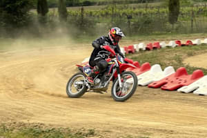 Johann Zarco beim Flat-Track-Training