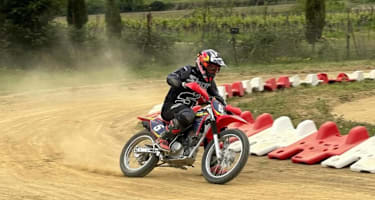 Johann Zarco beim Flat-Track-Training