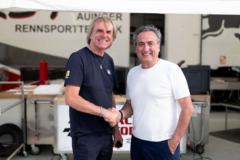Gustl Auinger mit Herbert Stranzinger