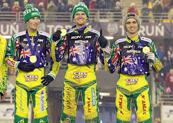 Doyle, Kurtz und Holder (v.l.) wollen Weltmeister werden