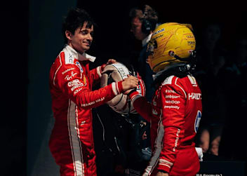Charles Leclerc und Lewis Hamilton