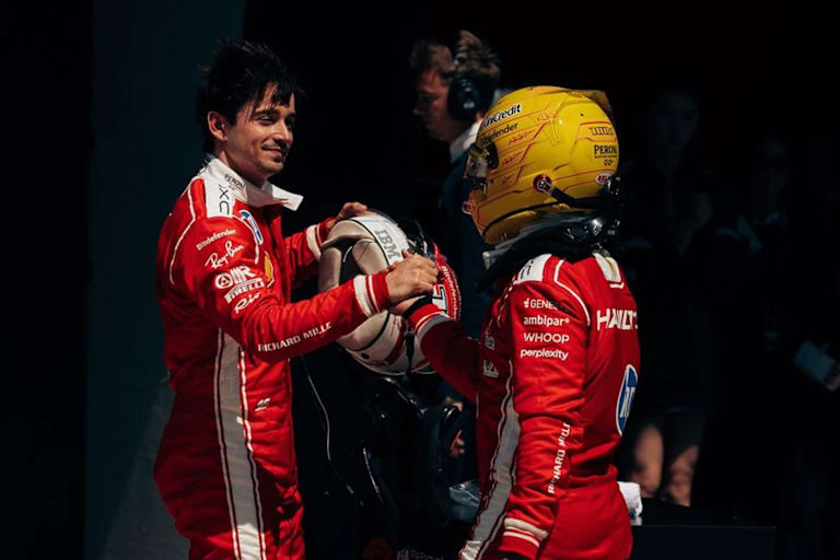 Charles Leclerc und Lewis Hamilton