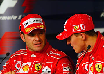 Rubens Barrichello mit Michael Schumacher