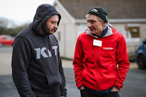 Deutsche Road Racer unter sich: Chris Meyer (re.) mit David Datzer