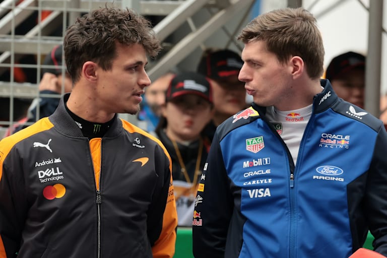 Lando Norris und Max Verstappen
