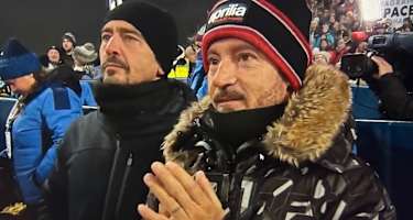 Max Biaggi als Gast beim Damen-Slalom in Flachau