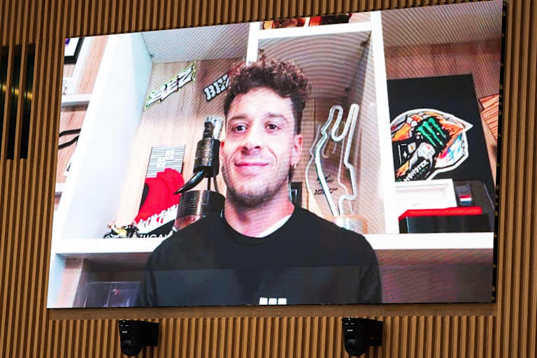 Marco Bezzecchi war per Videokonferenz zugeschaltet