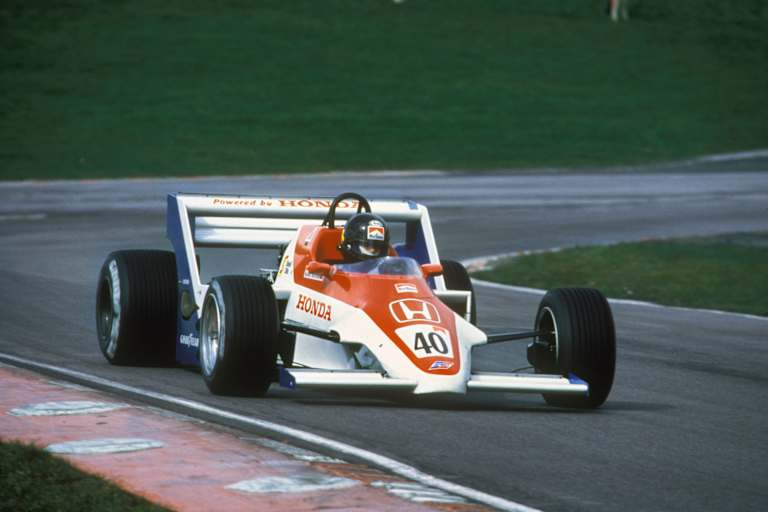Stefan Johansson 1983 mit seinem Spirit-Honda in Brands Hatch