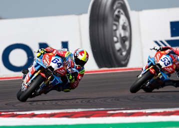 Die ZX-Moto-Piloten Federico Caricasulo und Valentin Debise (v.l.)