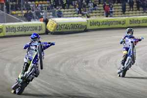 Jack Holder (li.) und Mathias Pollestad feierten in Landsberg