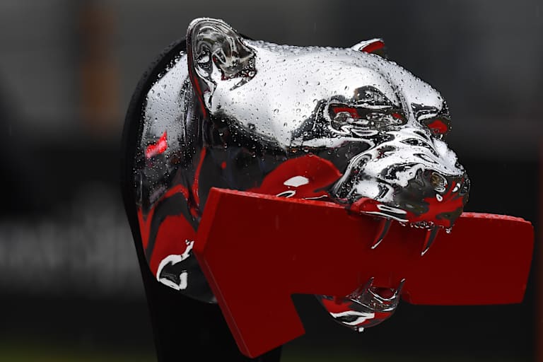 Diese Trophäe erhielt Max Verstappen nach seinem Sieg in Hockenheim 2019