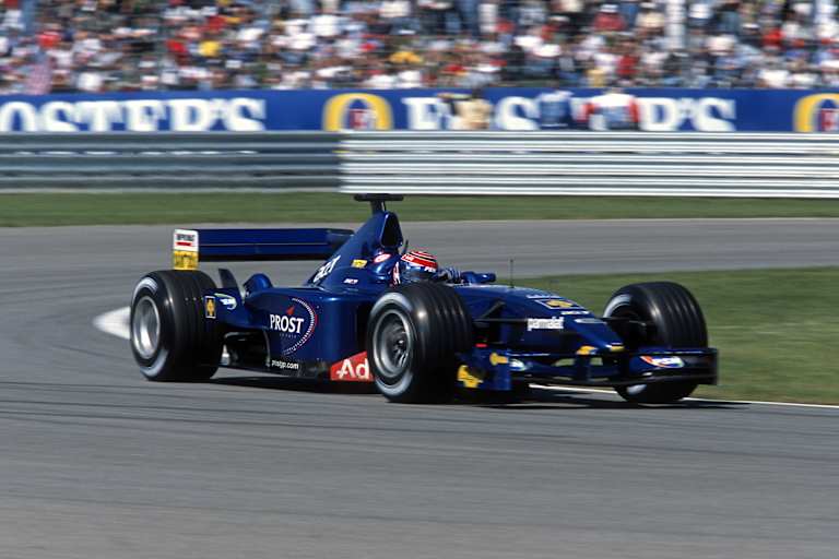 Tomas Enge 2001 im Rennwagen von Alain Prost