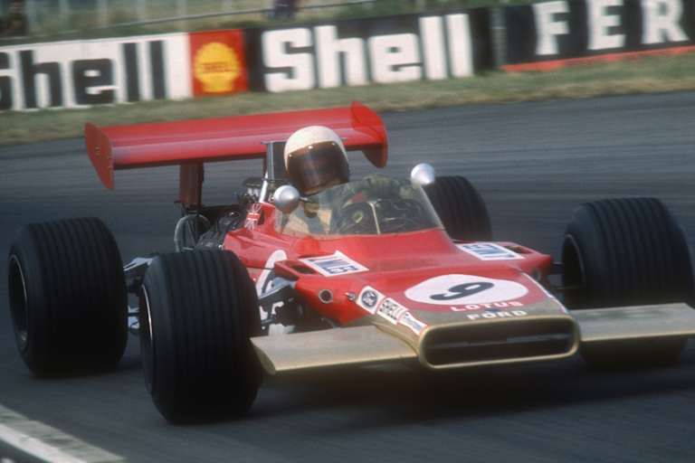 Miles 1969 mit dem Allrad-Lotus 63 in England