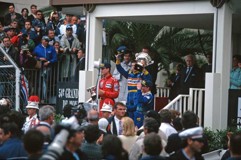 Nur drei Fahrer kamen in Monaco 1996 ins Ziel: Coulthard, Panis und Herbert