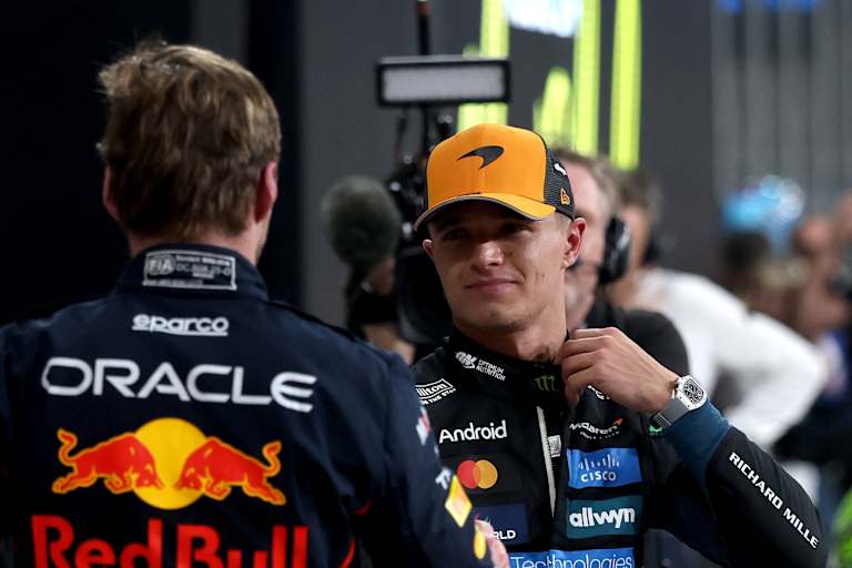 Lando Norris gratulierte Max Verstappen zur Pole