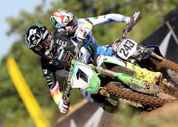 Romain Febvre musste die Angriffe Tim Gajsers abwehren