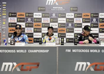 Jeffrey Herlings in der Pressekonferenz nach dem Rennen in Agueda