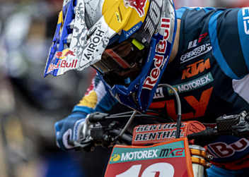 Sacha Coenen gewann den ersten MX2-Lauf in Kegums