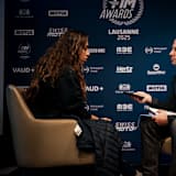 Maria Herrera mit SPEEDWEEK.com-Chefredakteur Ivo Schützbach