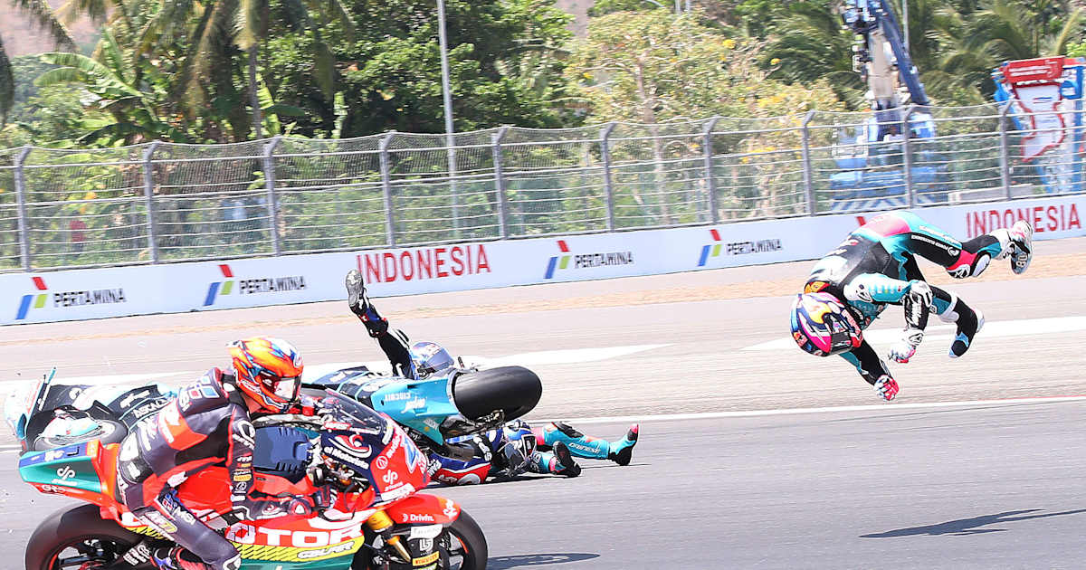 A hard crash: the Mandalika Moto2 curse strikes Aspar rider David ...