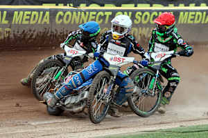 Im Finale: Przyjemski vor Andersen (blau) und Nagel