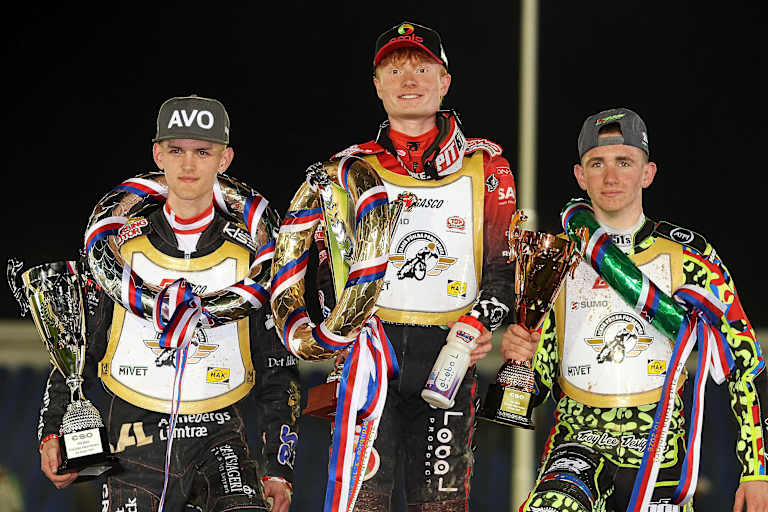 Die Top-3 (v.l.): Heiselberg, Pawelczak und Cairns