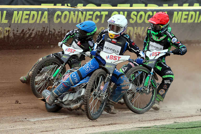 Im Finale: Przyjemski vor Andersen (blau) und Nagel