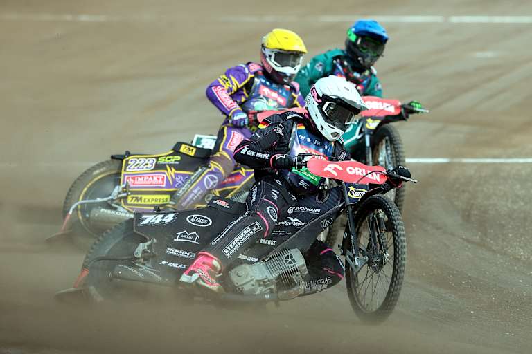 Kai Huckenbeck fuhr stark: Hier vor Kacper Woryna und Leon Madsen