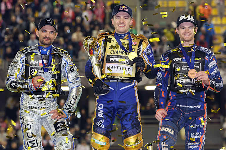 Die Top-3 der Welt (v.l.): Bartosz Zmarzlik, Robert Lambert und Brady Kurtz