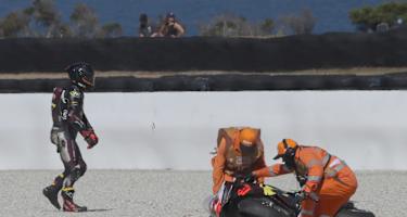 Sam Lowes war bereits am Freitag gestürzt