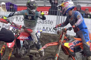 Lucas Coenen gratuliert Jeffrey Herlings zur Pole-Position