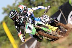 Romain Febvre musste die Angriffe Tim Gajsers abwehren