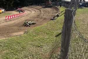 Nick Romano stürzte in Southwick schwer