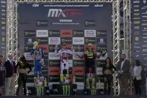 Das MX2-Podium in Uddevalla