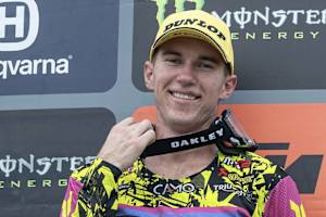 Camden Mc Lellan gewann den ersten MX2-Lauf in Lommel