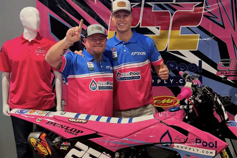 Paul Bloy mit  CDF Racing Teamchef James Cole