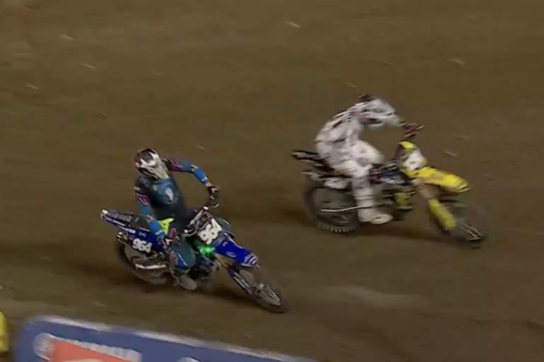 Dominique Thury war in Anaheim mit den grünen 'Leader Lights' unterwegs