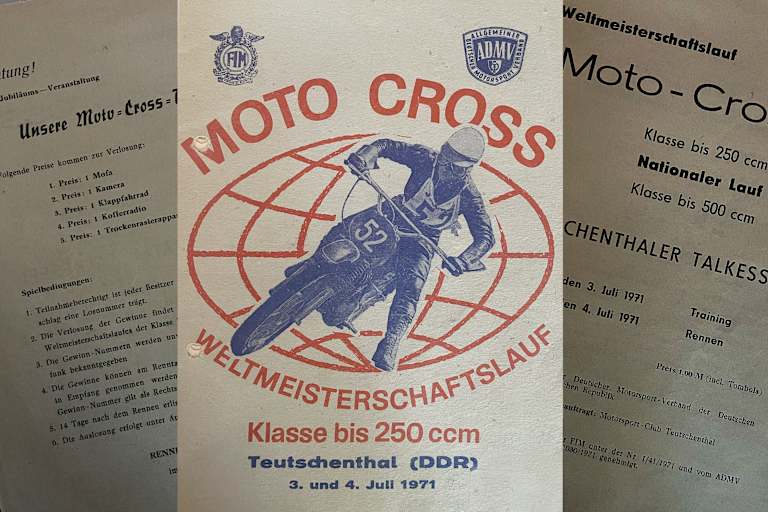 Das Programmheft des ersten WM-Laufs 1971