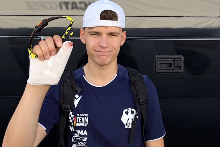 Noah Ludwig verletzte sich am rechten Daumen