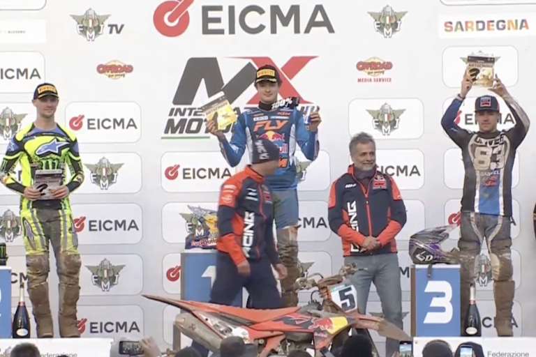 Das MXGP-Podium in Alghero