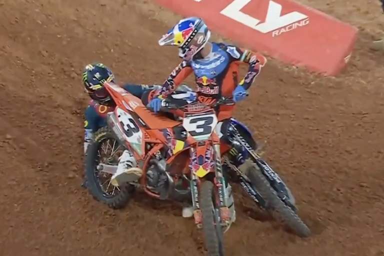 Justin Coopers Bein wurde zwischen Hinterrad und Schwinge eingeklemmt 