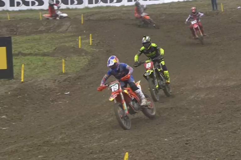 Das Duell des Rennens zwischen Sacha Coenen und Camden McLellan